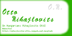 otto mihajlovits business card